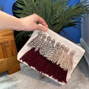 Fringe canvas purse